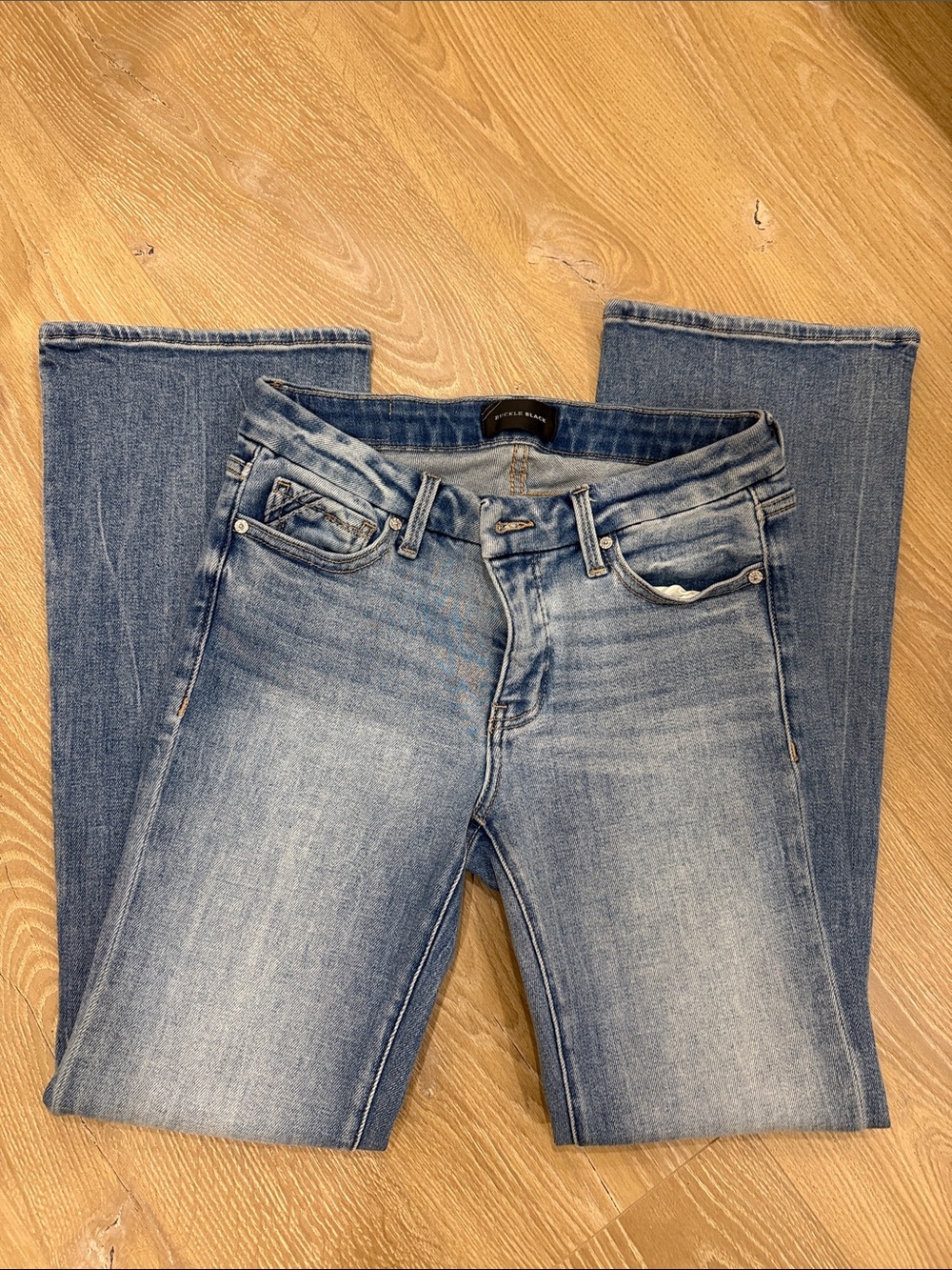 Buckle Women's Faded Light Blue Boot cut Jeans